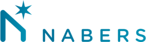 Logo of NABERS, featuring a stylized, geometric letter "N" with a star above its top left corner. The entire logo is rendered in blue. The text "NABERS" is written in uppercase letters to the right of the symbol.